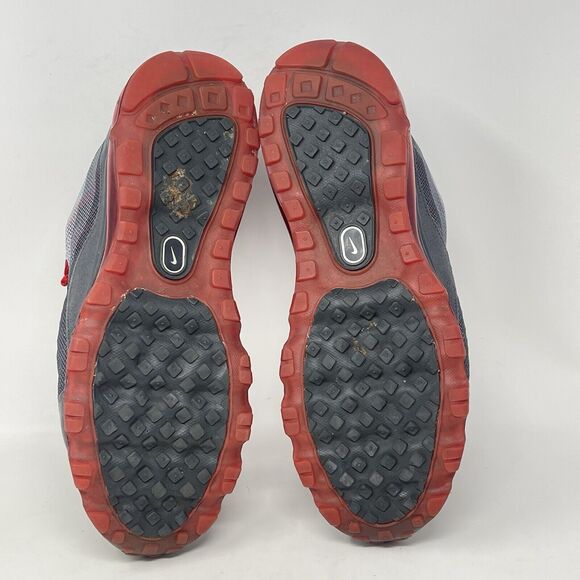 Nike Air Max 95 Dynamic Flywire Shoes Mens 12 Wolf Gray Red Mesh 554715-060 - Picture 14 of 16